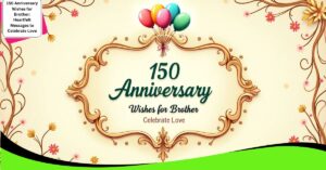 150 Anniversary Wishes for Brother: Heartfelt Messages to Celebrate Love